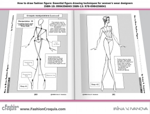 Fashion croquis drawing 