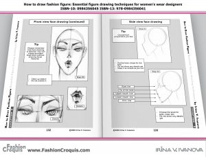 Fashion faces sketches