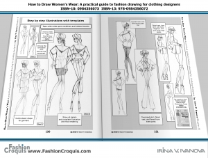 Illustration with figure drawing templates