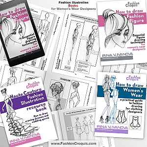 Fashion drawing and fashion design books